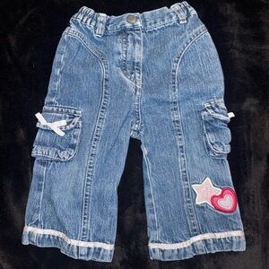 Embroidered baby girl jeans !